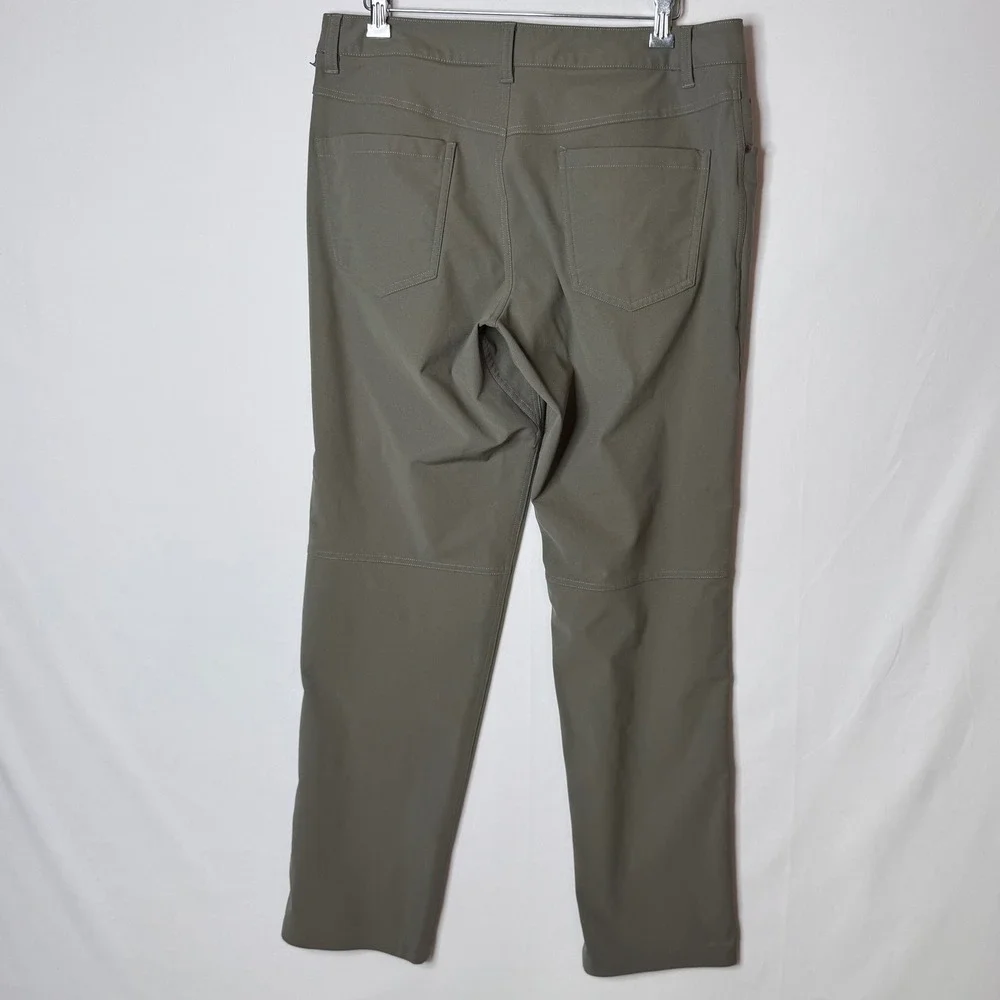 Lululemon ABC Classic Warpstreme Pants 32 Green Commuter M5ADFS 32x29